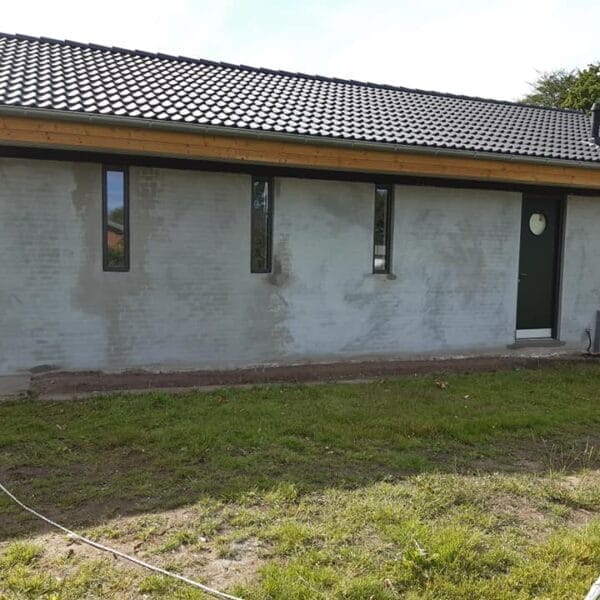 Renovering af hus i Søgård med armeringspudsning